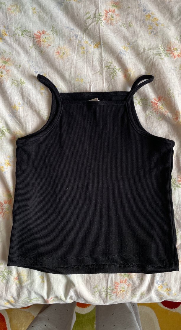 Siyah İnce Askılı Kadın Atlet - Görsel 2