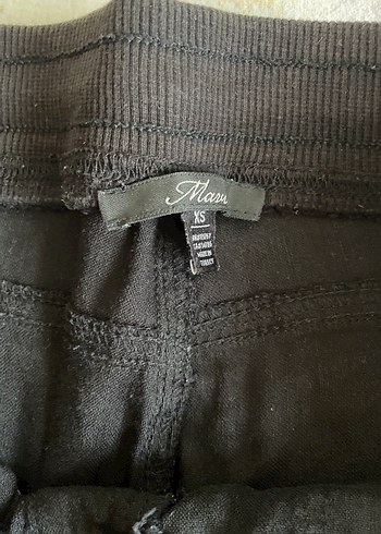 Siyah Rahat Kesim Keten Kadın Pantolon - Görsel 2