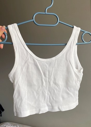 Beyaz Askılı Crop - Görsel 2