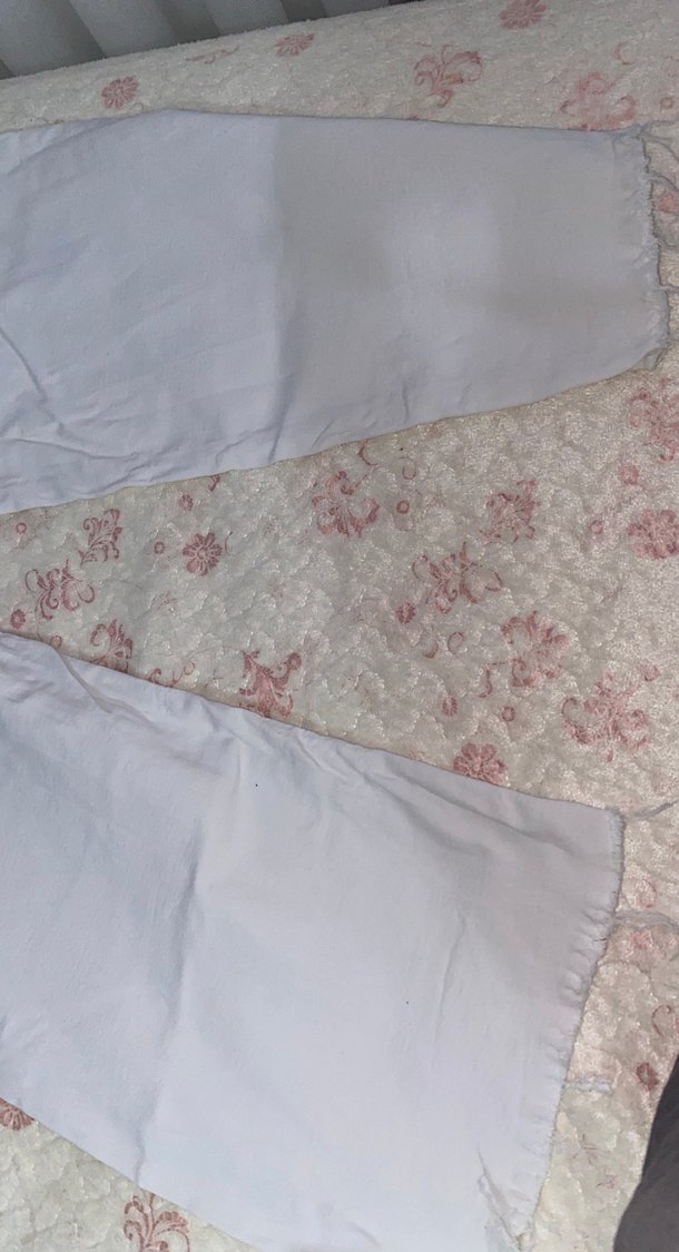 Beyaz  Rahat Kesim Midi Kadın Pantolon - Görsel 4