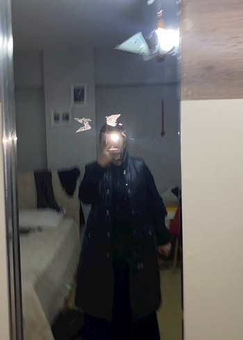 Düğmeli Uzun Lacivert Kadın Yelek - Görsel 4