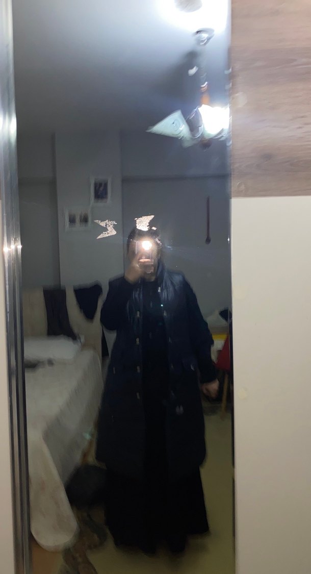 Düğmeli Uzun Lacivert Kadın Yelek - Görsel 4