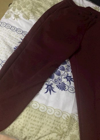 Bordo Kadın Midi Eşofman Altı. -XXL AMA KALIP XL A UYGUN- - Görsel 2