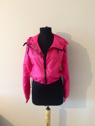 Bershka ince pembe mont