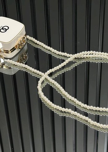 Chanel Zarif Zincir Detaylı Beyaz Vücut Zinciri - Görsel 4