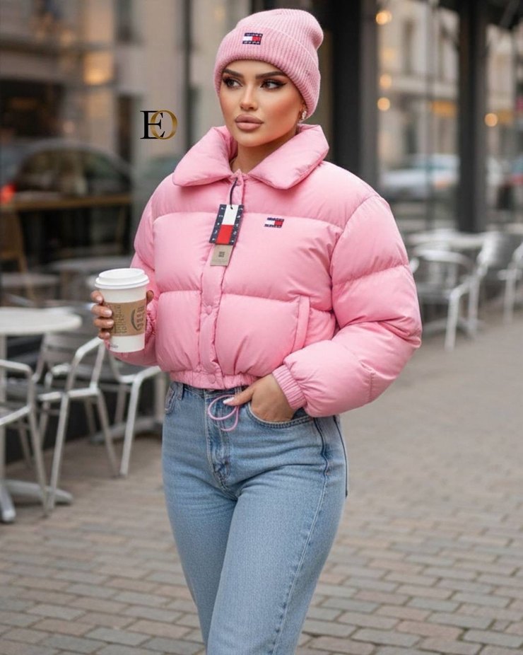 Tommy Hilfiger  Puff Mont, Dar Kesim, Midi Boy - Görsel 3