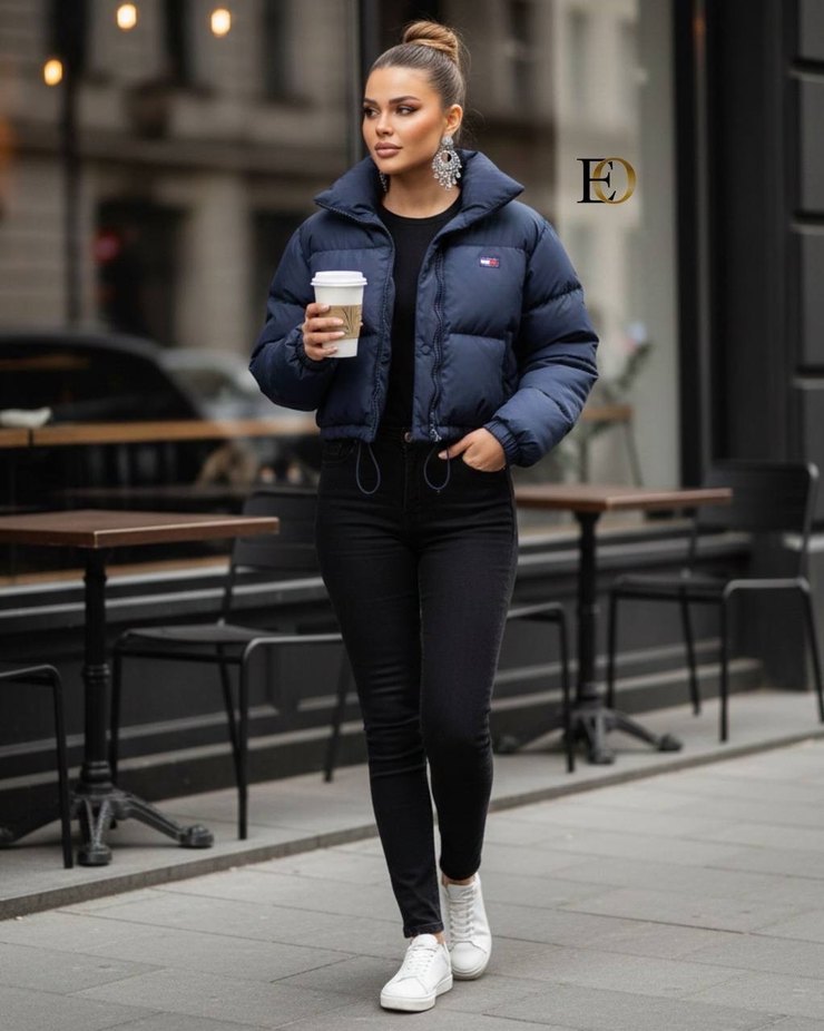 Tommy Hilfiger  Puff Mont, Dar Kesim, Midi Boy - Görsel 4