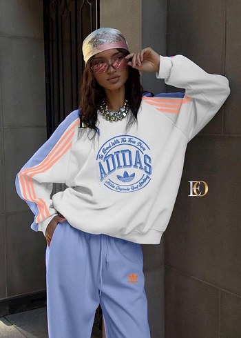 Pembe Baskılı Adidas Kadın Eşofman Takımı - Görsel 9