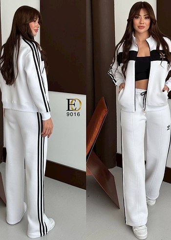 Adidas  Kadın Eşofman Takımı Çizgili Model - Görsel 2