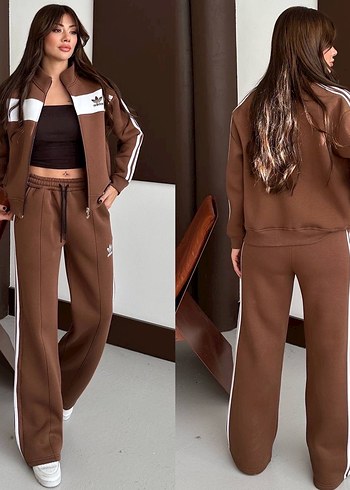 Adidas  Kadın Eşofman Takımı Çizgili Model - Görsel 3