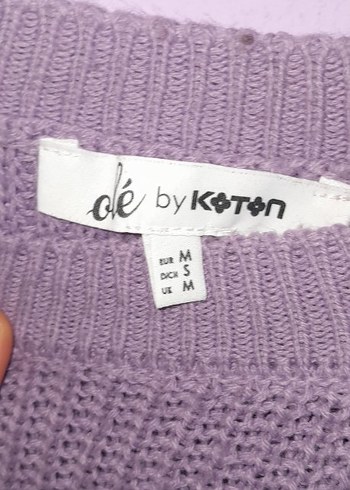 Mor Örgü Kadın Triko Kazak - Görsel 2