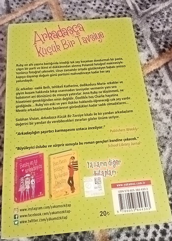 Arkadaşça Küçük Bir Tavsiye - Siobhan Vivian - Görsel 2