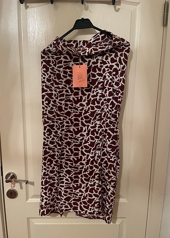 Bordo Desenli yırmatçlı kalem etek - Görsel 2