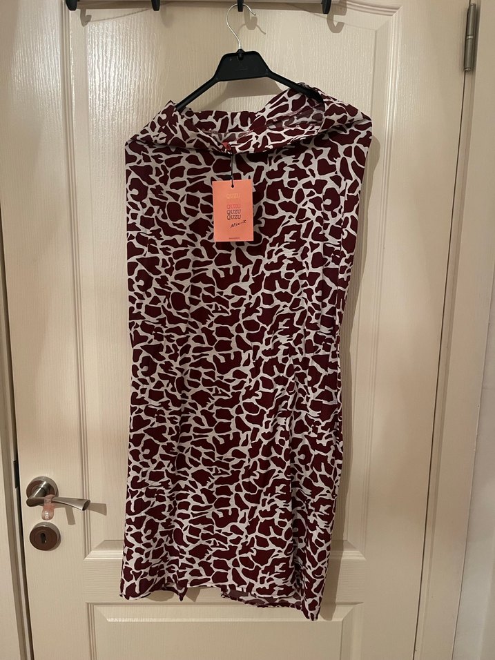 Bordo Desenli yırmatçlı kalem etek - Görsel 2