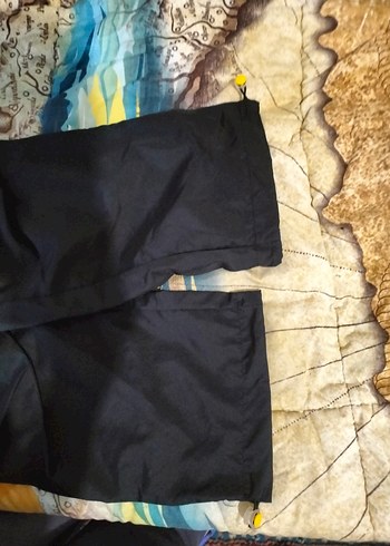 Kadın Siyah Midi Rahat Kesim Kumaş Pantolon - Görsel 2