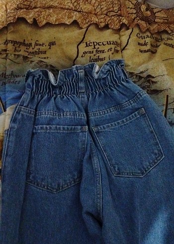 Kadın Mavi  kot pantolon - Görsel 6