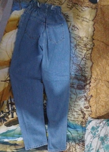 Kadın Mavi  kot pantolon - Görsel 7