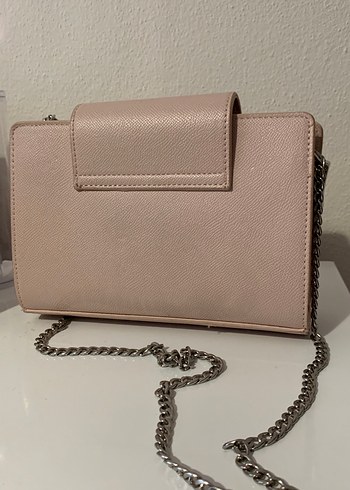 Bej Zincir Detaylı Kadın Deri Çanta - Görsel 3