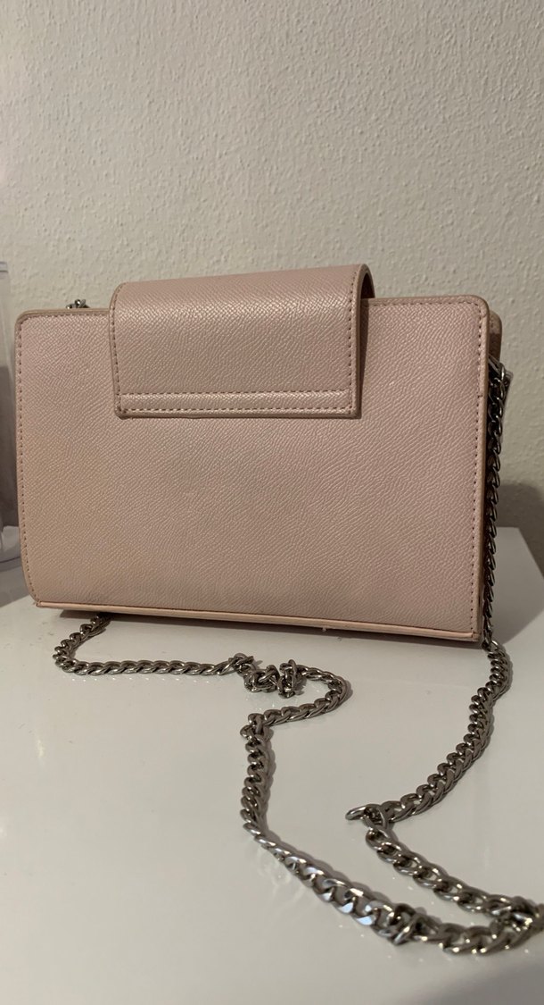 Bej Zincir Detaylı Kadın Deri Çanta - Görsel 3