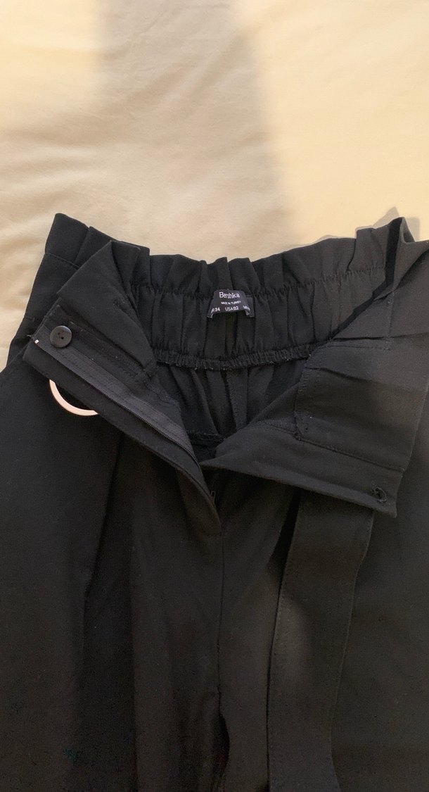 Siyah Kumaş Pantolon - Görsel 3