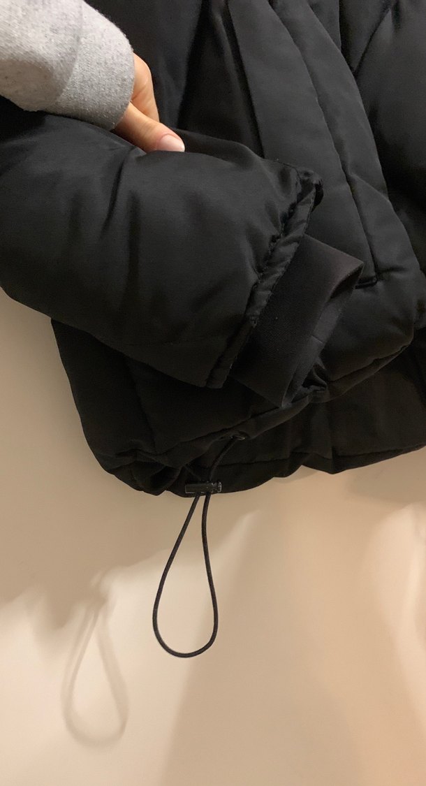 Kemerli Siyah Midi Kadın Kışlık Mont - Görsel 5