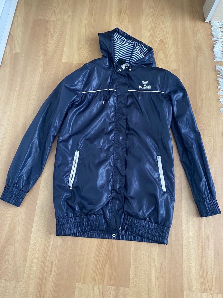 Lacivert unixex yağmurluk - Görsel 2