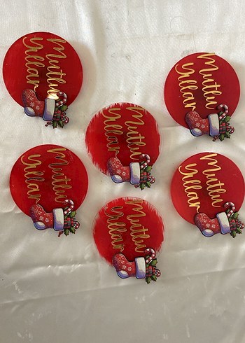 2026 Yeni Yıl Kırmızı Parlak Hediyelik Magnetler - Görsel 2