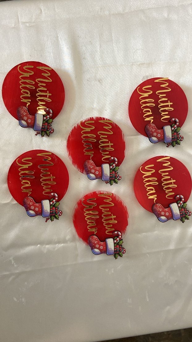 2026 Yeni Yıl Kırmızı Parlak Hediyelik Magnetler - Görsel 2