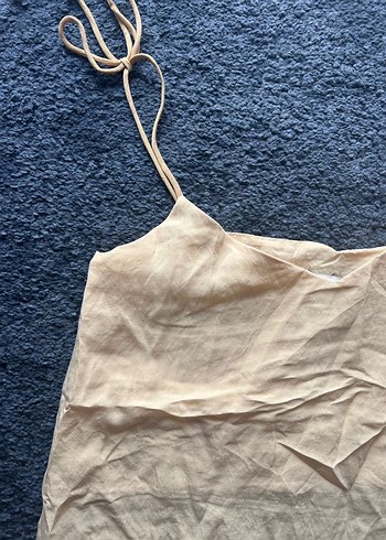 İpekyol Sarı Keten Volanlı Mini Atlet - Görsel 3