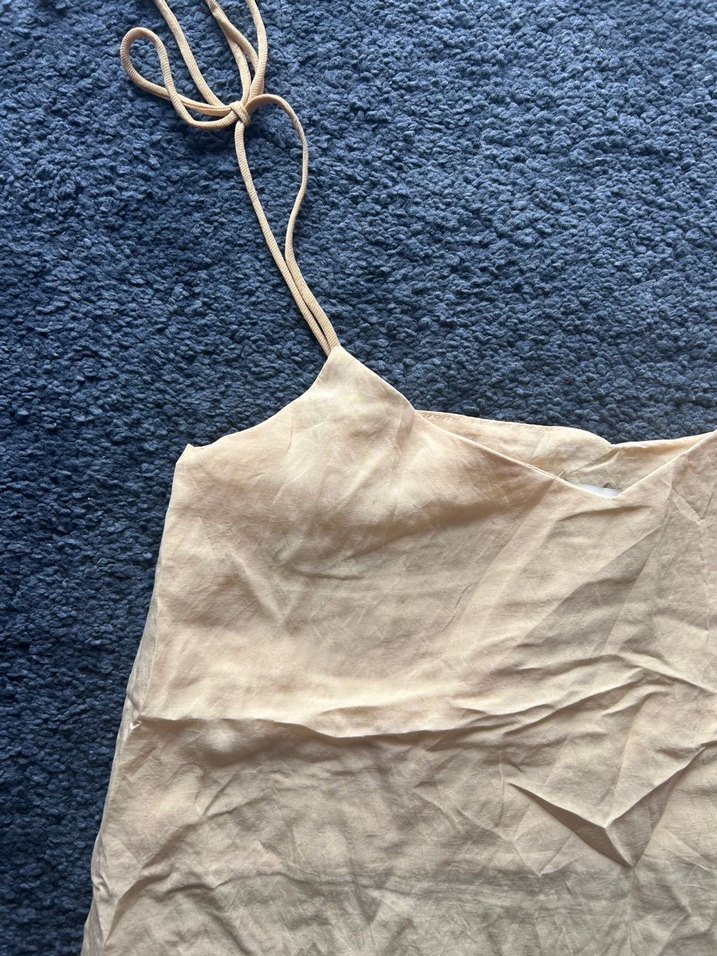 İpekyol Sarı Keten Volanlı Mini Atlet - Görsel 3