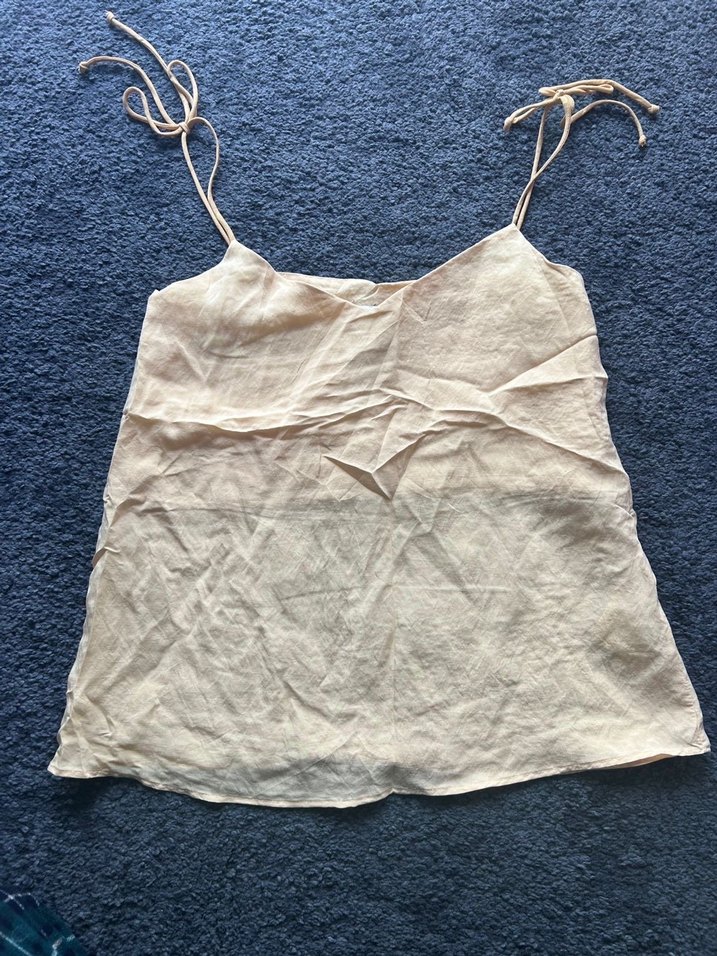 İpekyol Sarı Keten Volanlı Mini Atlet - Görsel 2