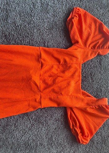 Turuncu Bohem Uzun Elbise - Görsel 3