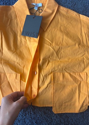 Twist etiketli turuncu Kadın Gömlek - Görsel 5