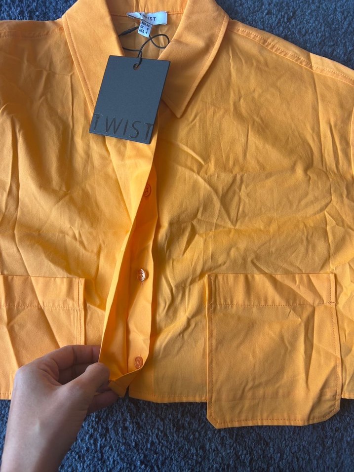 Twist etiketli turuncu Kadın Gömlek - Görsel 5