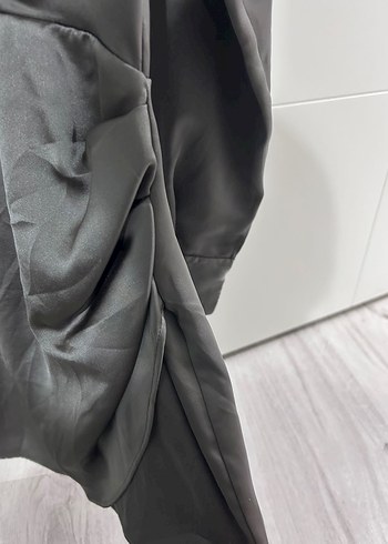 Zara Gri Kadın Midi Saten Elbise - Görsel 3