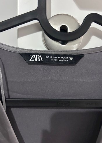 Zara Gri Kadın Midi Saten Elbise - Görsel 4