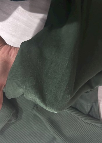 Twist Uzun Kol Drapeli Yeşil Elbise - Görsel 6