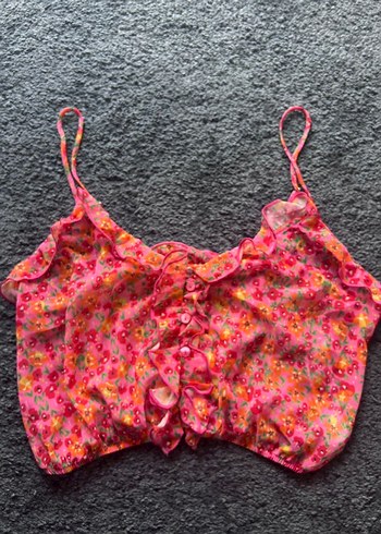 Pembe Baskılı Bohem Mini Bralet - Görsel 2