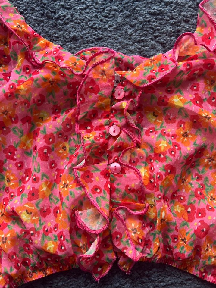 Pembe Baskılı Bohem Mini Bralet - Görsel 3