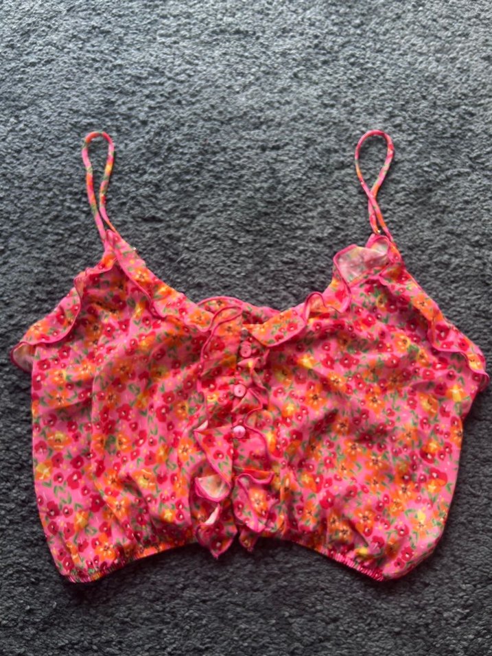 Pembe Baskılı Bohem Mini Bralet - Görsel 2