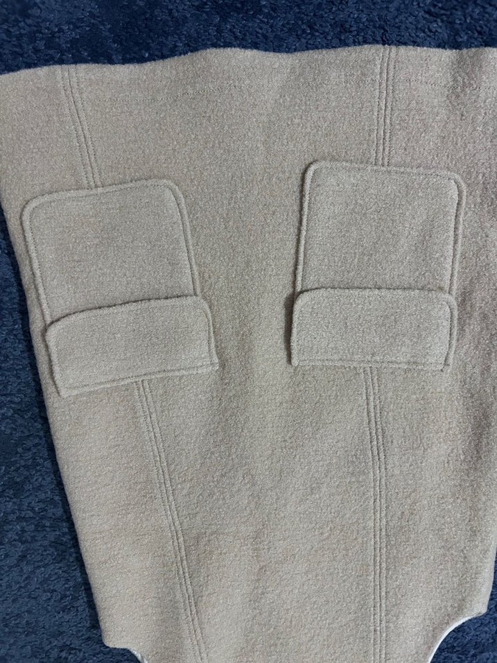 Zara Bej Cep Detaylı elbise - Görsel 4