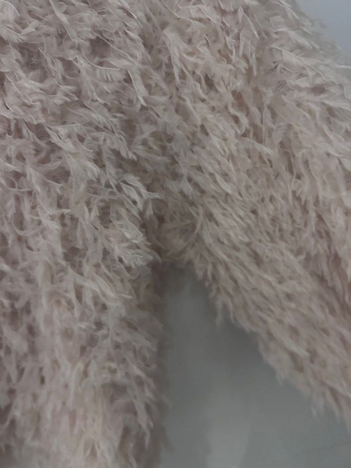 Zara Bej Tüylü Kadın Triko Kazak - Görsel 3