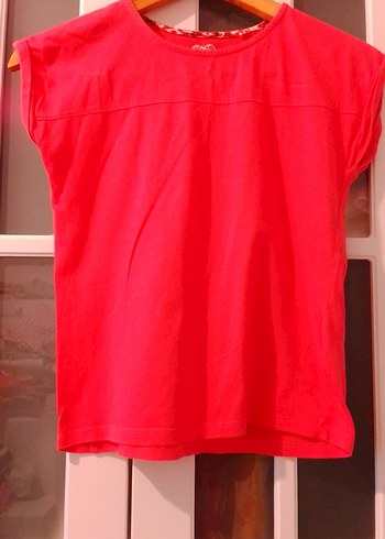 Kırmızı Kısa Kollu kız çocuk bluzu - Görsel 2