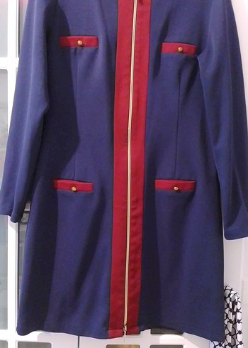 Bordo Detaylı Kadın Uzun tunik - Görsel 2