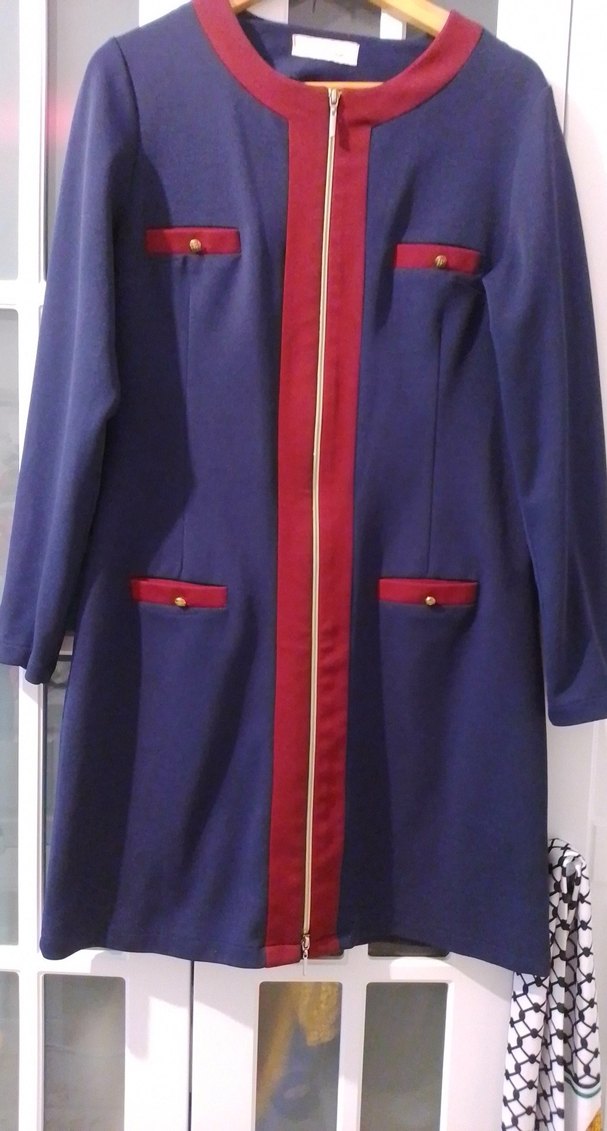 Bordo Detaylı Kadın Uzun tunik - Görsel 2