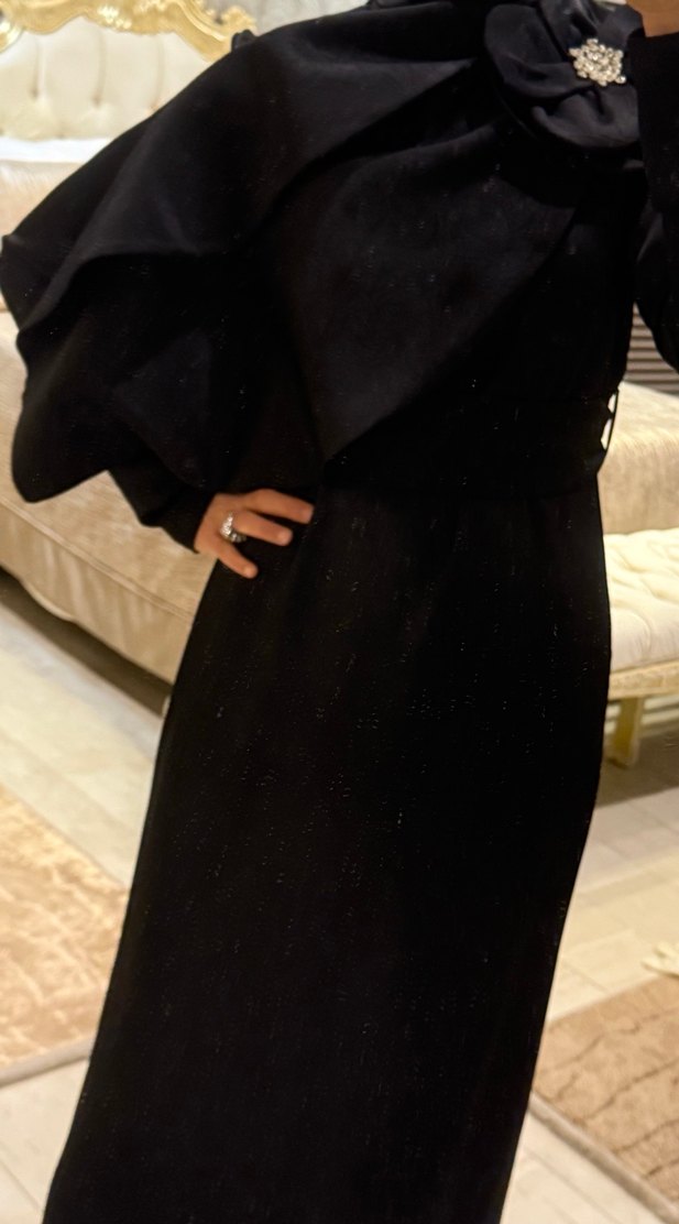 Siyah Uzun Kollu  Kadın Elbise - Görsel 5