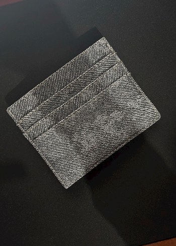 Gri Yılan Desenli Denim Kadın Kartlık - Görsel 2