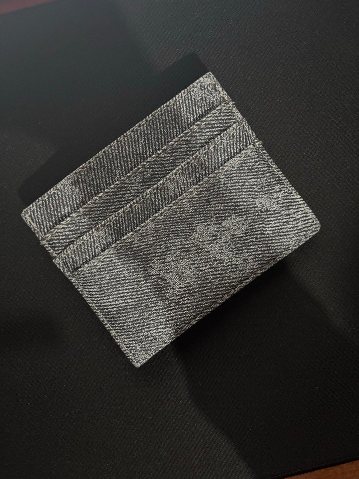 Gri Yılan Desenli Denim Kadın Kartlık - Görsel 2