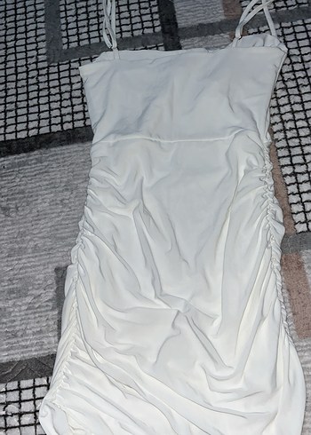 Kadın Beyaz Mini elbise - Görsel 4