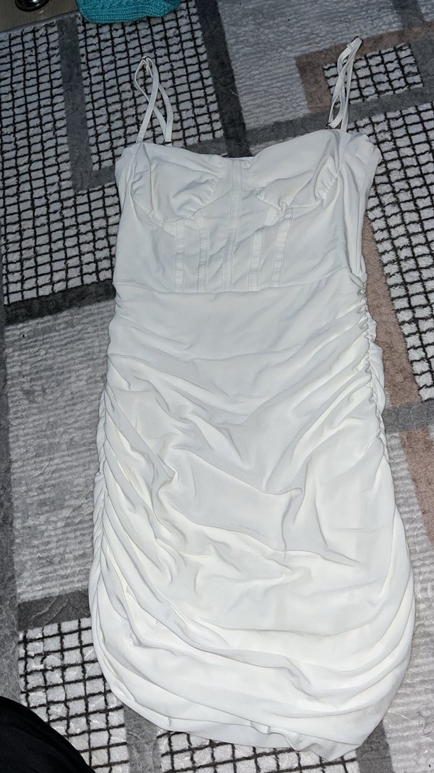 Kadın Beyaz Mini elbise - Görsel 2